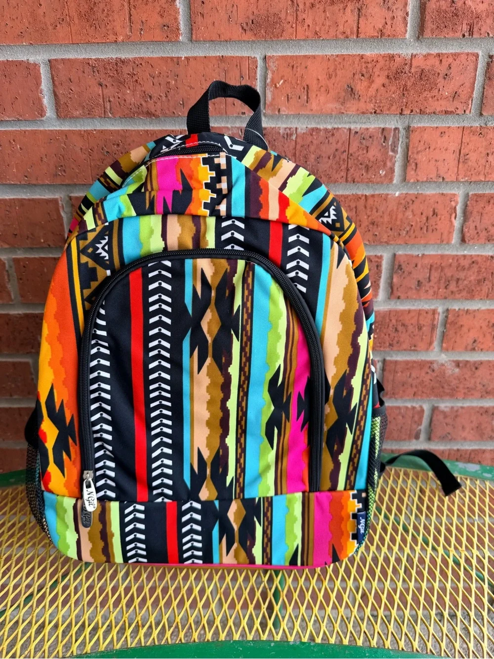 NWT NGIL VIBRANT Multi-Color Aztec Print Backpack